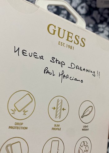 Bohem Tarzı Kahverengi Guess Fermuarlı Telefon Kılıfı - Görsel 4