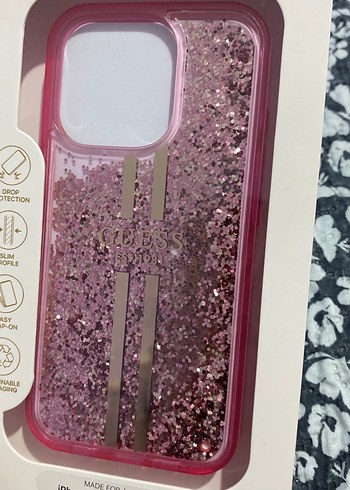 Pembe Parlak Glitter Telefon Kılıfı - Guess - Görsel 2