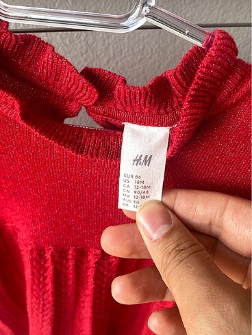 H&M kırmız bebek elbisesi