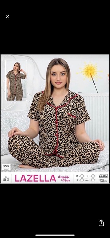 Bayan kısa kollu pijama takımı
