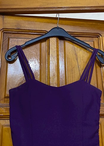 Mor Uzun Askılı Kadın Tulum - Görsel 4