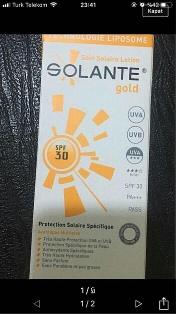 Solante Güneş Kremi