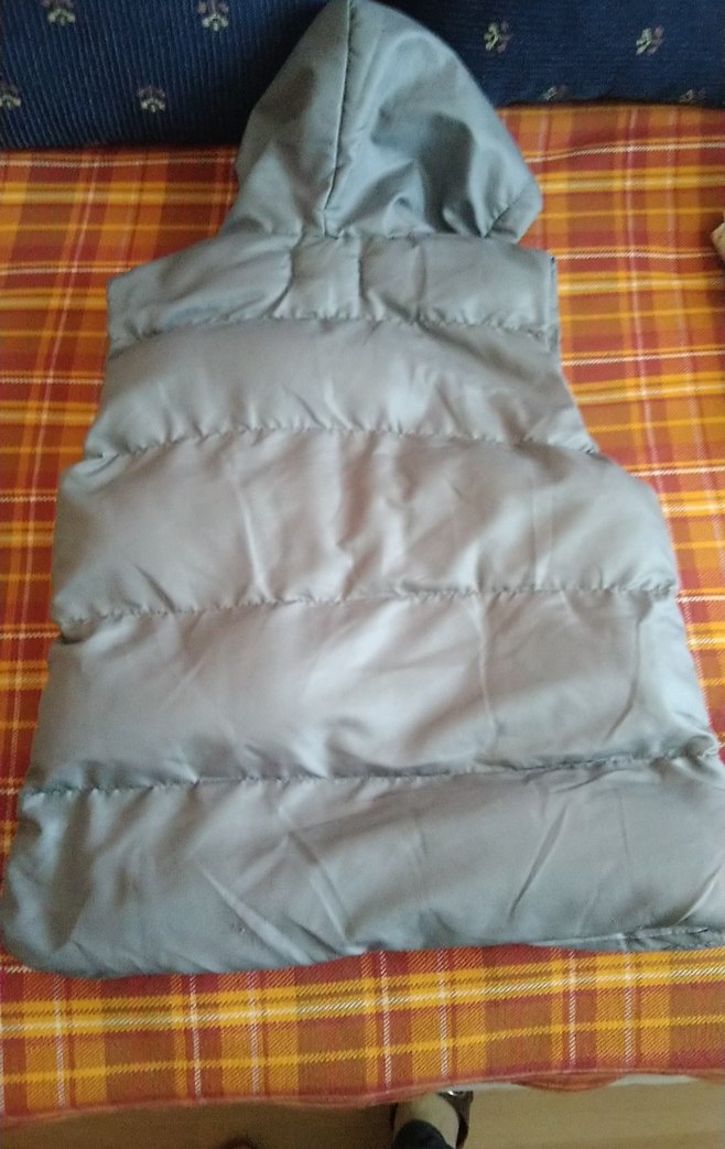 Gri Kapüşonlu Kız çocuk Yelek - Görsel 3