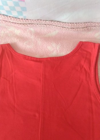 Kız Çocuk Kırmızı Payetli Kolsuz Tişört - Görsel 6