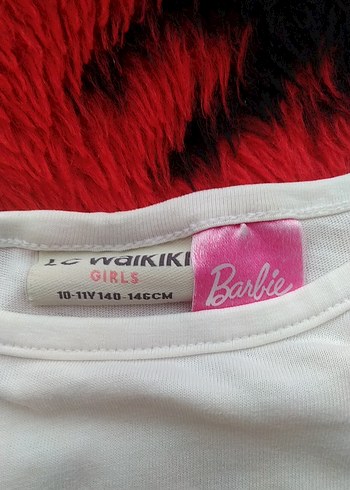 Kız Çocuk Renkli Barbie Baskılı Fırfırlı Tişört - Görsel 2