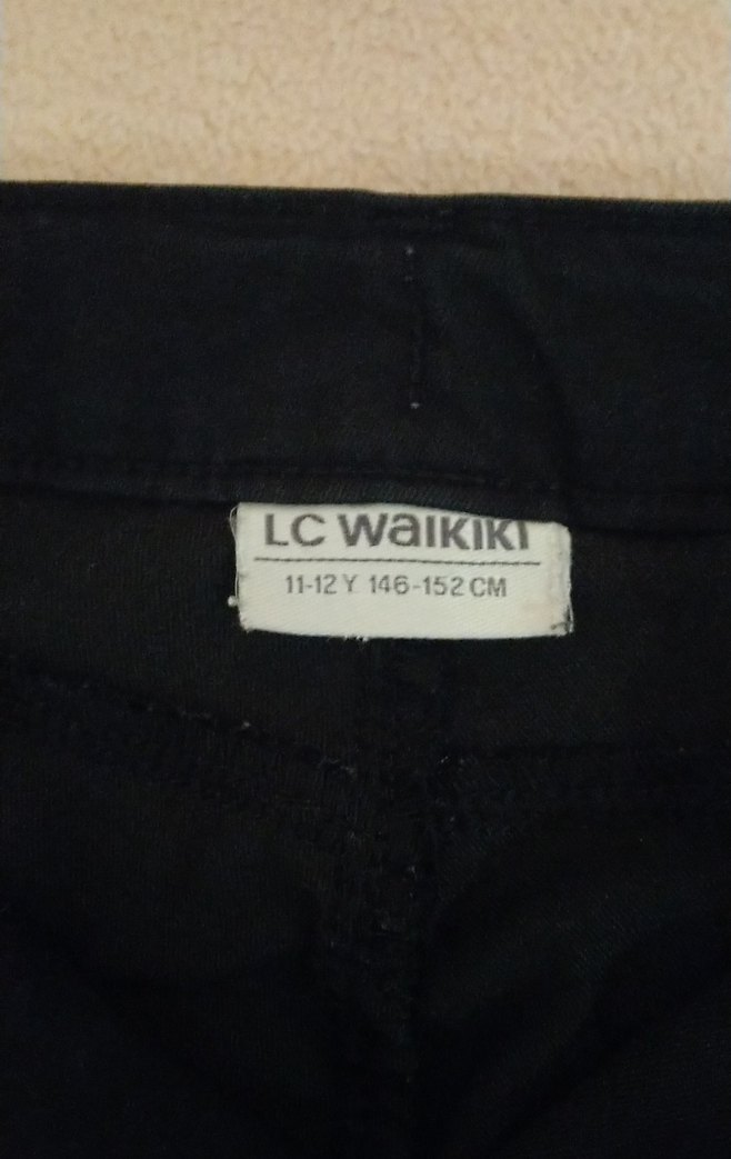 Parlak Payetli Siyah Kız çocuk Kumaş Pantolon - Görsel 2