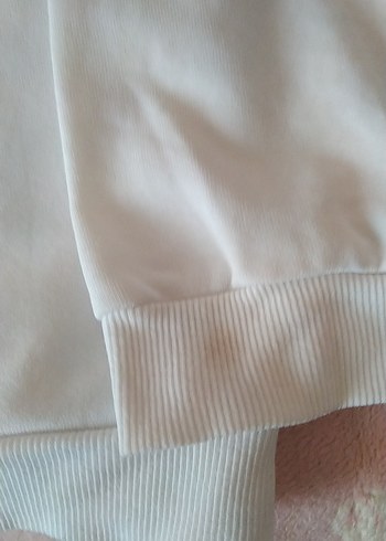 Beyaz Kapüşonlu Kız çocuk Sweatshirt - Görsel 6