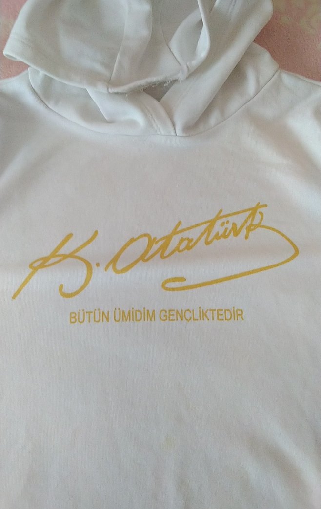 Beyaz Kapüşonlu Kız çocuk Sweatshirt - Görsel 4