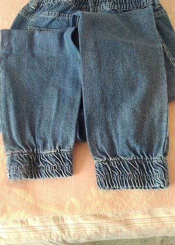 Kız çocuk Mavi Bol KesimKot Pantolon - Görsel 6