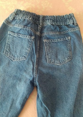 Kız çocuk Mavi Bol KesimKot Pantolon - Görsel 5