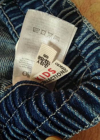 Kız çocuk Mavi Bol KesimKot Pantolon - Görsel 4