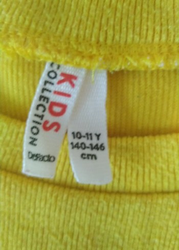 Sarı renk kız çocuk sweatshirt - Görsel 2