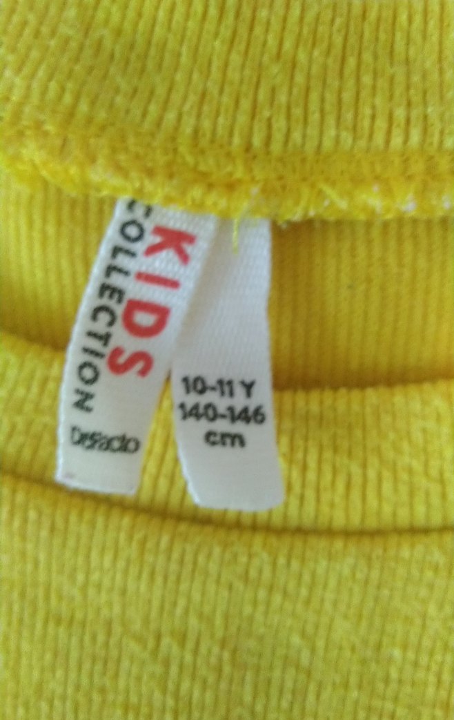 Sarı renk kız çocuk sweatshirt - Görsel 2