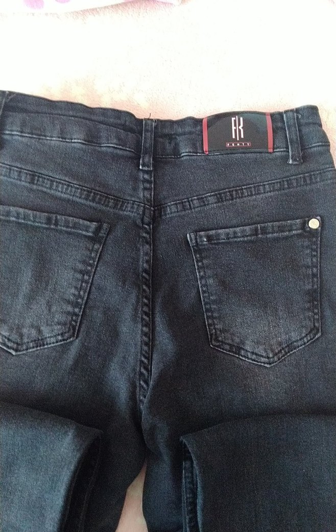 Siyah Kız çocuk Kot Pantolon - Görsel 5