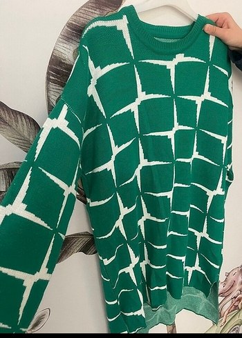 Yeşil Salaş Örgü Kadın ikili takım - Görsel 2