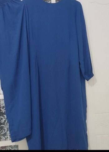 Mavi Kadın Bol Kesim Uzun Tunik - Görsel 3