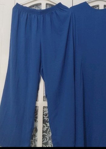 Mavi Kadın Bol Kesim Uzun Tunik - Görsel 2