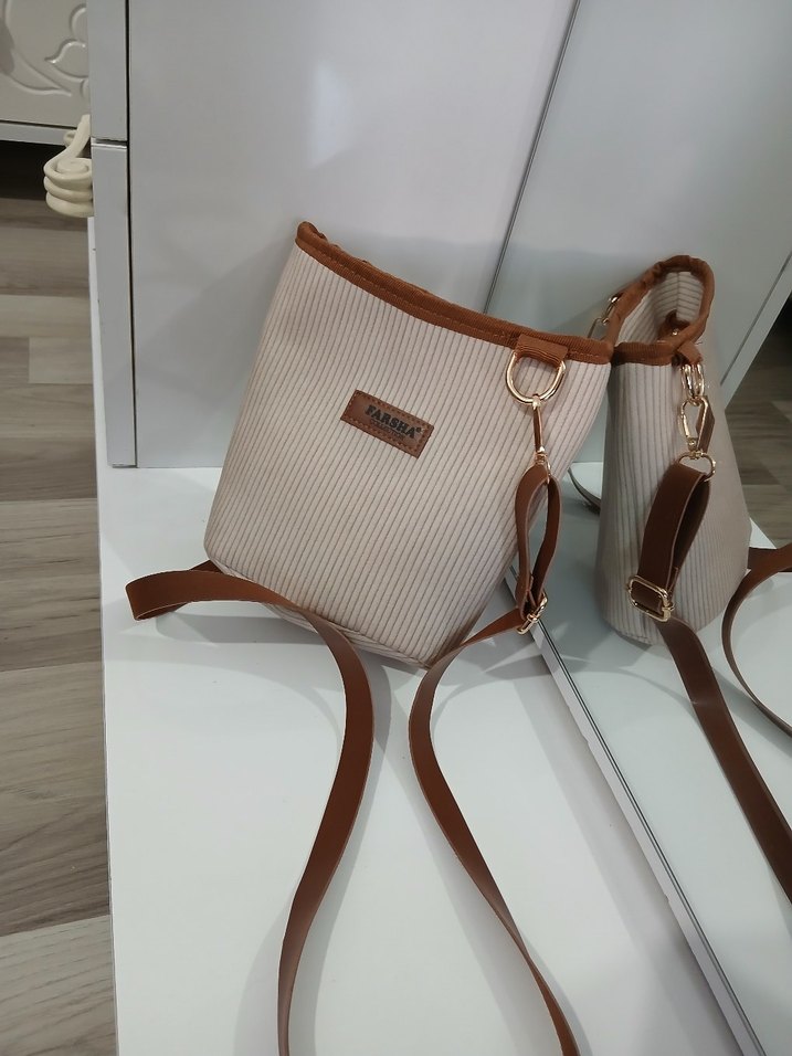 Bej Minimalist Kadın Çanta - Görsel 2