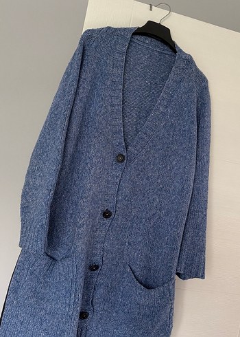 Düğmeli Mor Yün Kadın Hırka ikili olarak satılıktır - Görsel 2