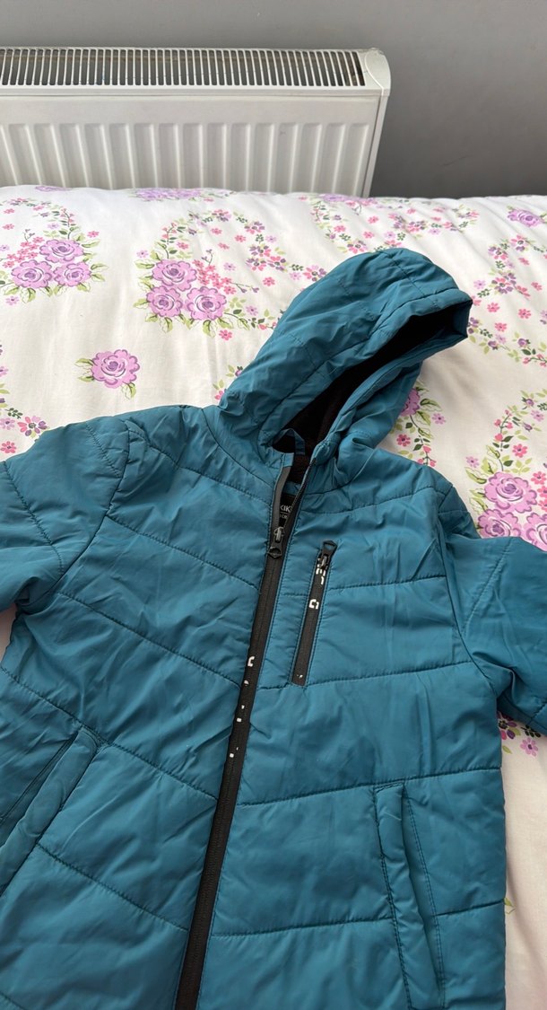 Kız Çocuk Lacivert Fermuarlı Kapüşonlu Ceket - Görsel 2