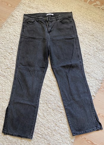Gri Normal Kesim Kadın Denim Pantolon
