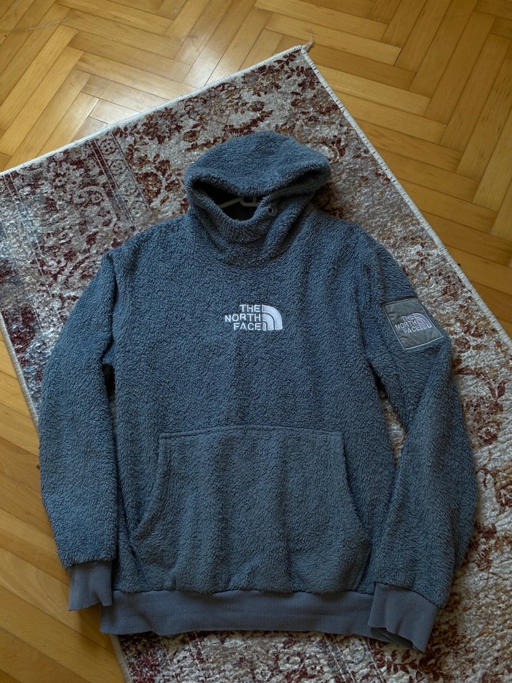 The North Face Gri Kapüşonlu Sweatshirt - Görsel 2