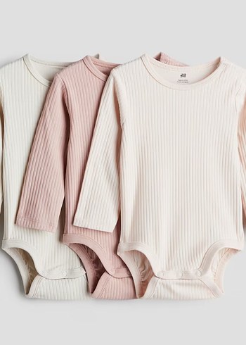 Bebek Kız Uzun Kollu Beyaz Çıtçıtlı Body (4-6 aylık)