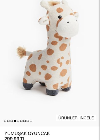 H&M Camel Renkli Peluş Zürafa Oyuncak