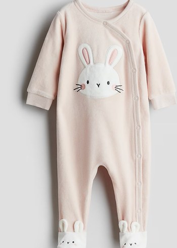 Pembe Peluş Detaylı Bebek Kız Tulum (6-9 aylık)