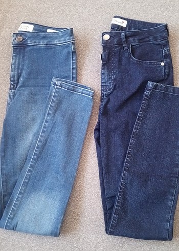 Mavi ve Koyu Mavi Kadın Denim Pantolonlar