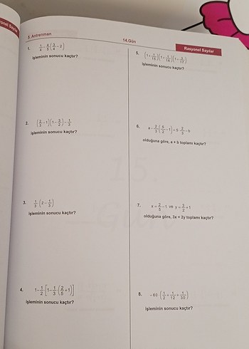  Beden Renk Antrenmanlarla Matematik 1 - Sınav Hazırlık Kitabı