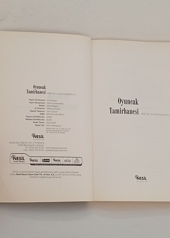  Oyuncak Tamirhanesi - Metin Karataşoğlu