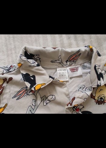 LCW Erkek Çocuk Gri Desenli Kısa Kollu Pijama Takımı - Görsel 2