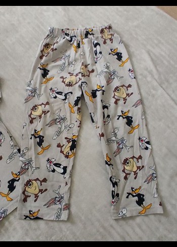 LCW Erkek Çocuk Gri Desenli Kısa Kollu Pijama Takımı - Görsel 3
