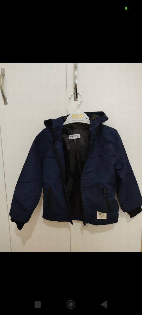 Erkek Çocuk Kapüşonlu Mavi Fermuarlı Ceket - Görsel 3