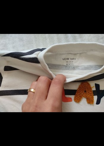 LCW Beyaz Çizgili Erkek Çocuk Uzun Kollu Tişört - Görsel 3