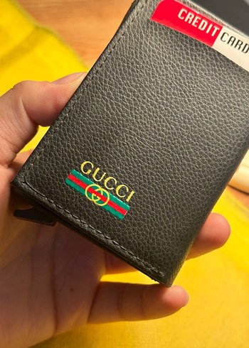 Siyah Gucci Baskılı Erkek Cüzdan - Görsel 5