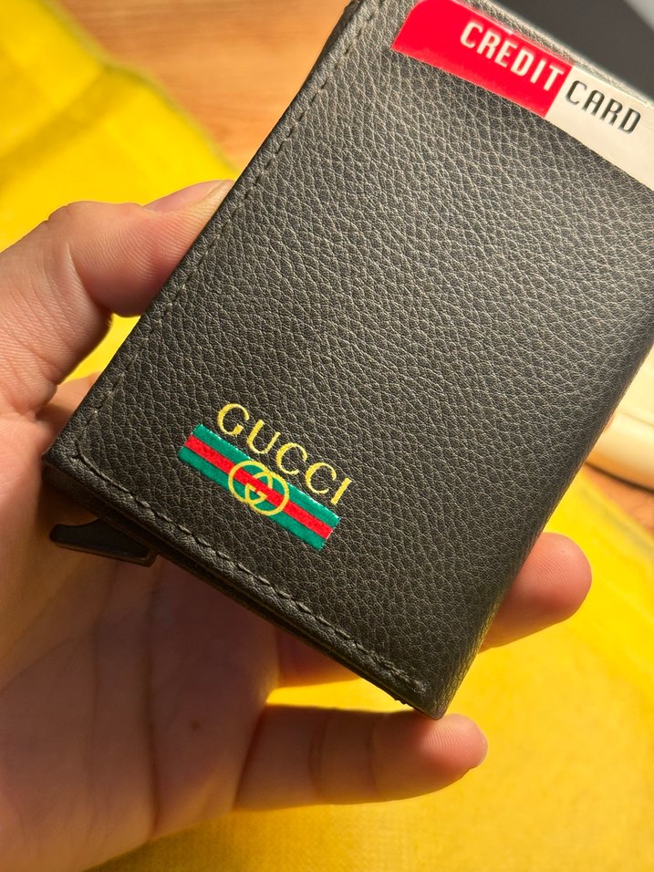 Siyah Gucci Baskılı Erkek Cüzdan - Görsel 5