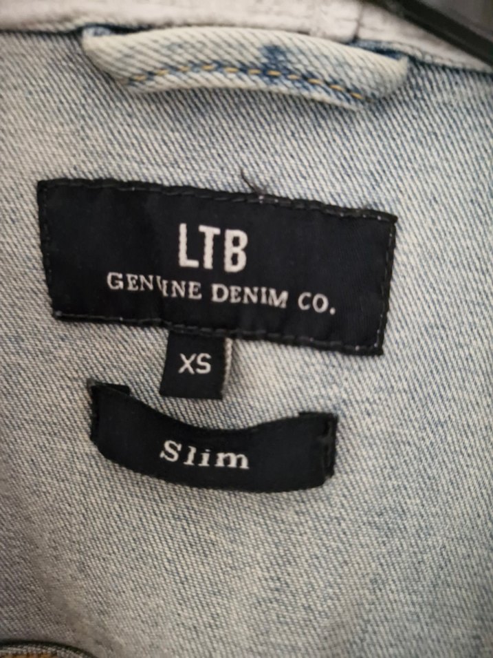 Düğmeli  uzun kapşonlu Denim Ceket - Görsel 5