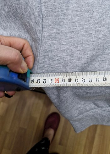 Gri Kapüşonlu Kadın Sweatshirt - Görsel 5