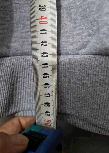 Gri Kapüşonlu Kadın Sweatshirt - Görsel 4