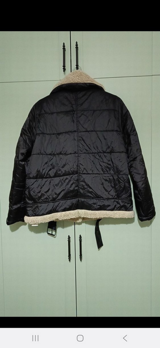 Kürklü Siyah Kadın Mont - Görsel 2