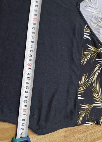 V Yaka Siyah Baskılı Salaş Kadın Bluz - Görsel 6