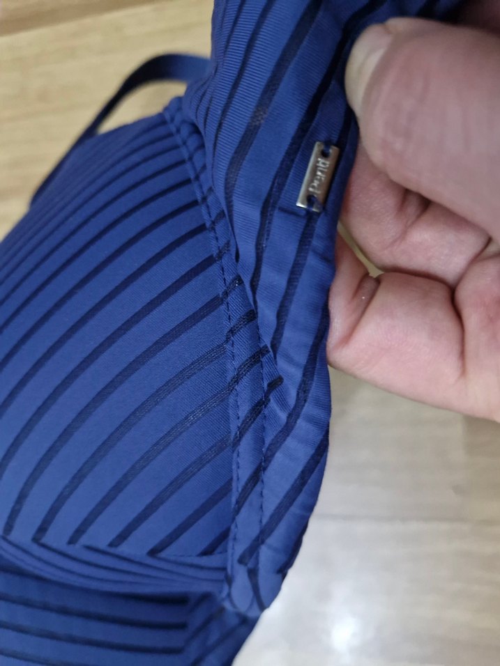 Koyu Mavi Çizgili toparlayıcı sütyen - Görsel 4