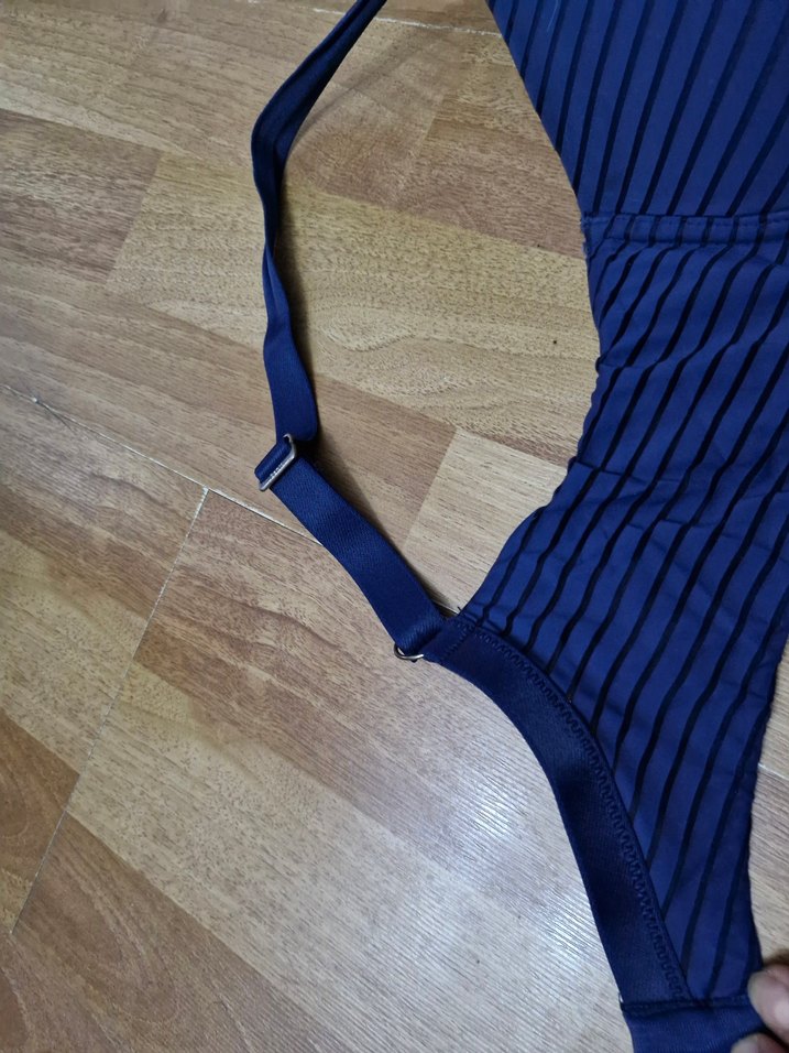 Koyu Mavi Çizgili toparlayıcı sütyen - Görsel 2