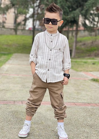 gabardin pantolon gömlek takım