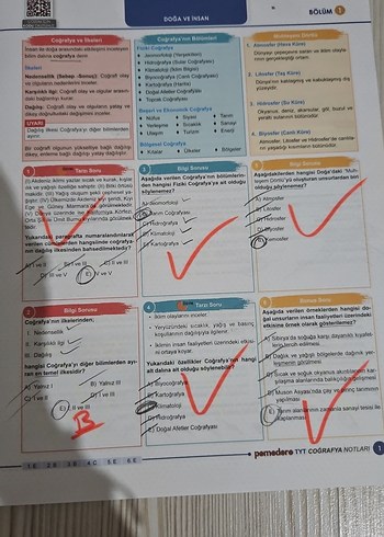 Pomodoro TYT Süper Pratik Notlar Seti