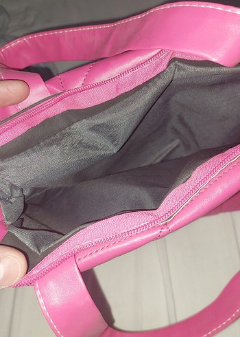 Pembe Kadın Fermuarlı Günlük Çanta - Görsel 3