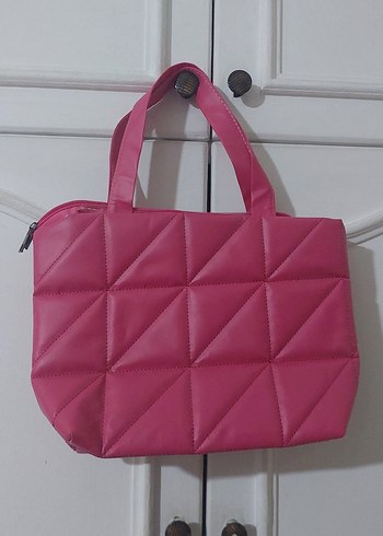 Pembe Kadın Fermuarlı Günlük Çanta - Görsel 2