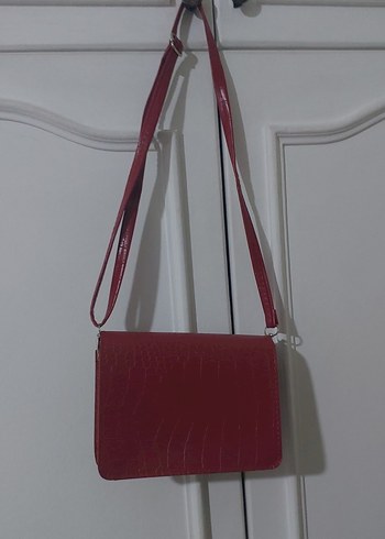 Kırmızı Deri Kadın Çanta - Görsel 2